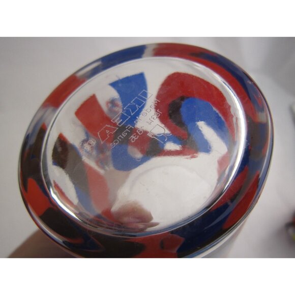 Set of 6 IKEA Framkalla Glasses Tumblers Abstract Red Blue - Made in France - Picture 5 of 8